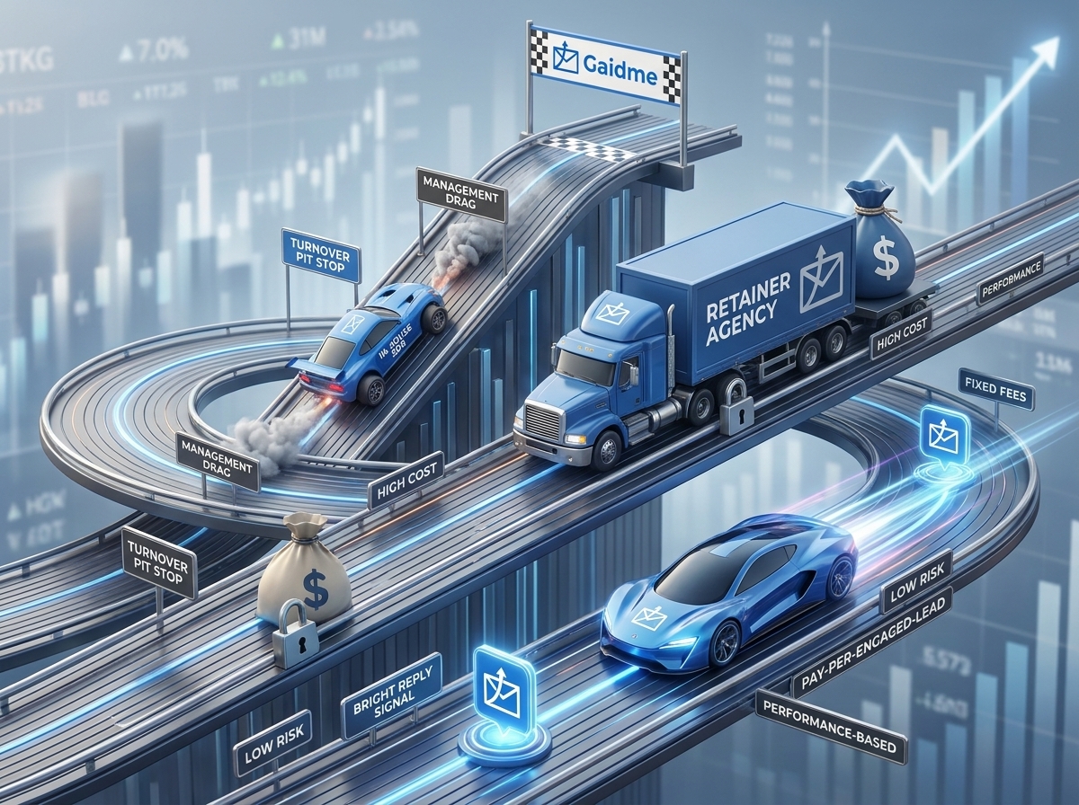 Race track with three growth vehicles competing over a three-year horizon